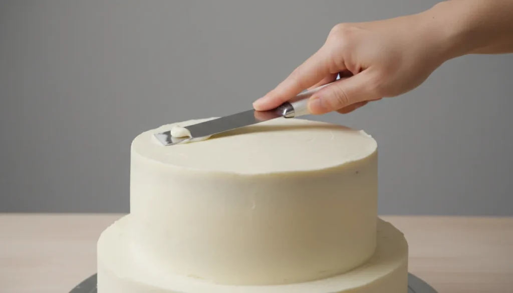 Torte gleichmäßig einstreichen für saubere und professionelle Kanten.