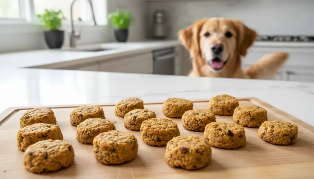 Hundekekse Thunfisch selbstgemacht als besonders beliebte Trainingsleckerlis.