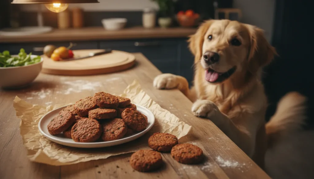 Hundekekse Leberwurst selbstgemacht als besonders beliebte Trainingsleckerlis.