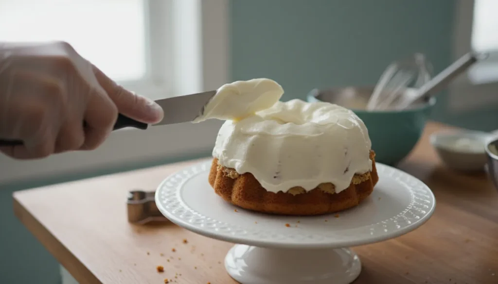 Hundetorte mit Winkelpalette professionell glatt eingestrichen.