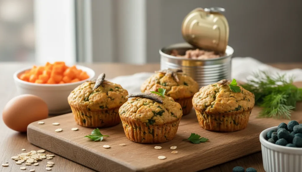 Hundemuffins backen mit Thunfisch und Omega-3-Fettsäuren