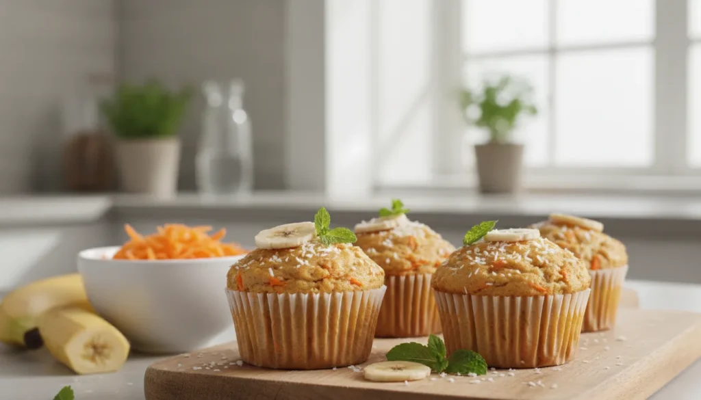 Vegane Hundemuffins backen mit Banane und Kokosmehl